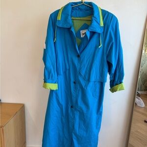 Vintage 90’s‎ Gallery Brand Blue and Green Long Coat